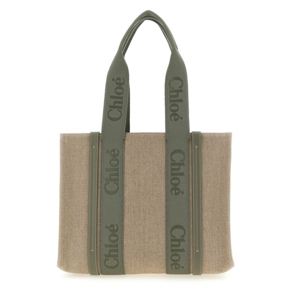 Chloé Bicolor Linen Tote Women's Bag